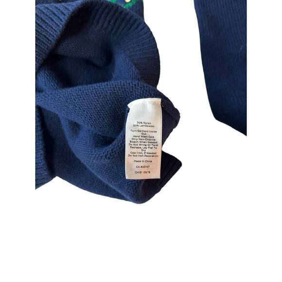 TALBOTS Blue Green Jeweled Crystal Embellished Sweater S Petite Lambswool Blend - Picture 13 of 14
